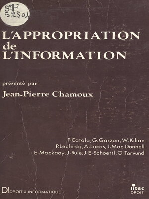 cover image of L'appropriation de l'information